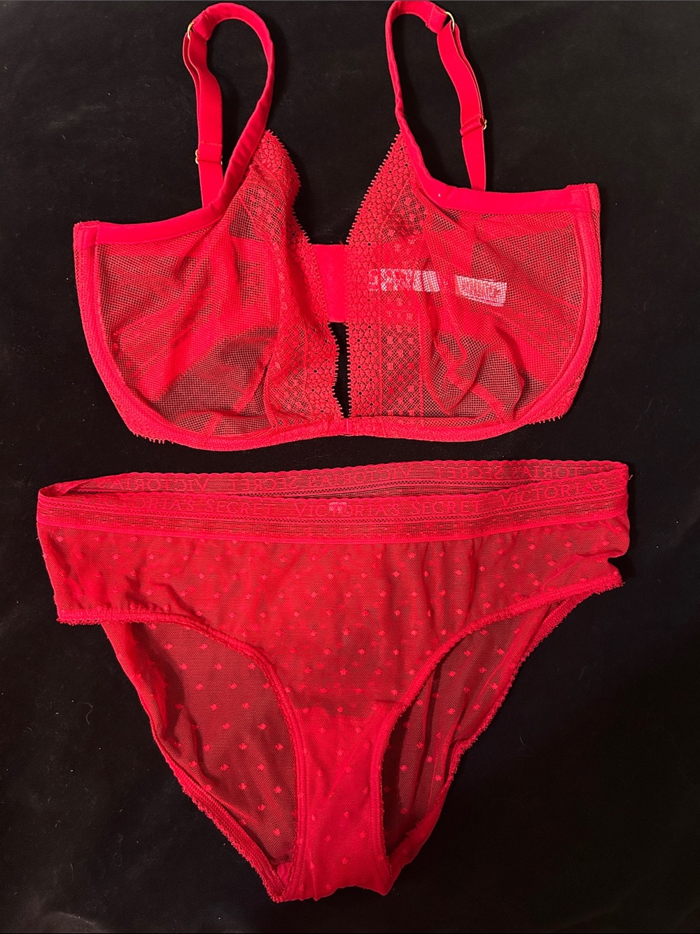 Victoria's Secret Incredible Gorgeous Bra & Lace Panty Set - 34DDD
